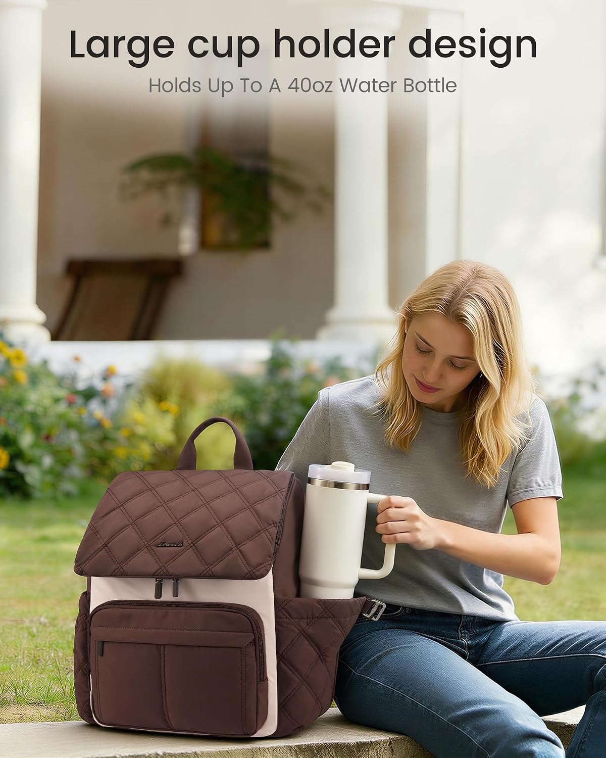 Diaper Bag Backpack With Large Capacity Cup Pocket