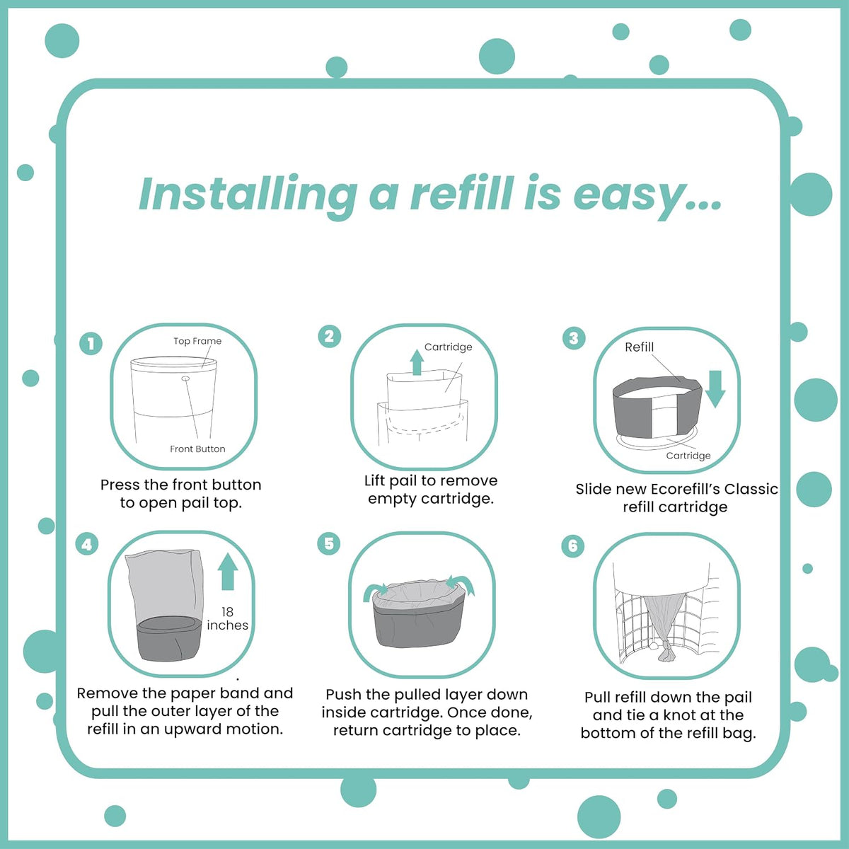 GEN Adult Diaper Liner Refills Compatible with Janibell Akord 280, 8 Pack