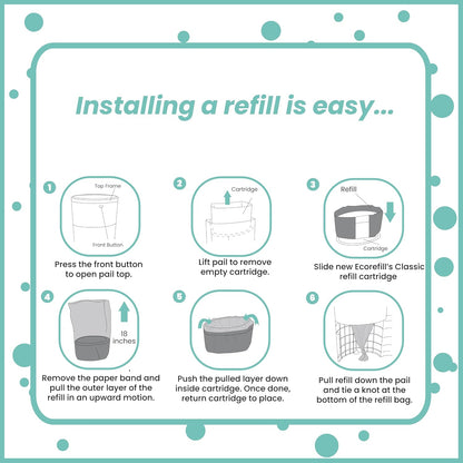 GEN Adult Diaper Liner Refills Compatible with Janibell Akord 280, 8 Pack