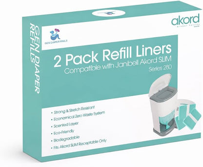 GEN Adult Diaper Liner Refills Compatible with Janibell Akord 280, 8 Pack