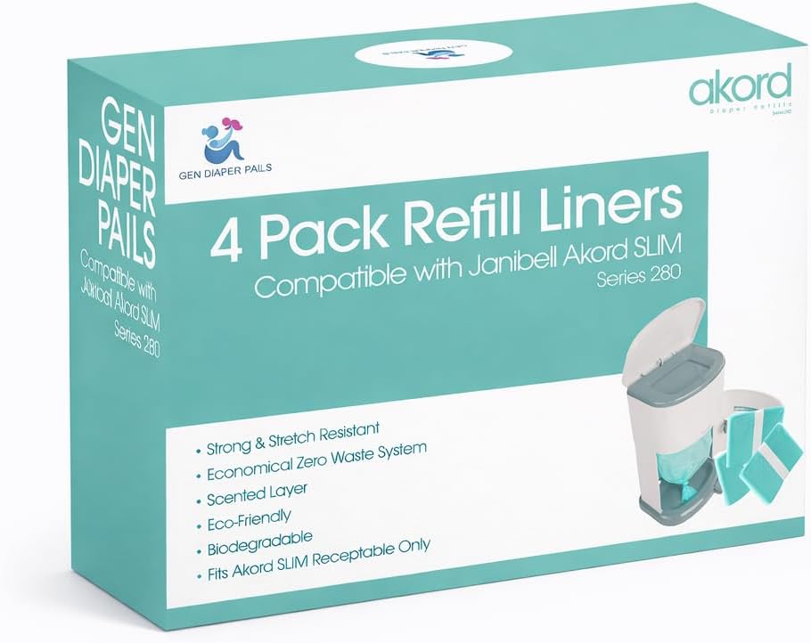 GEN Adult Diaper Liner Refills Compatible with Janibell Akord 280, 8 Pack