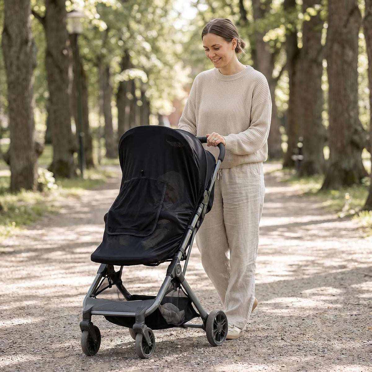 Universal Baby Stroller Sun Shade UPF50+ Stroller Shade Extender Cover Breathable Car Seat Sun Shade Cover Buggy Sun Shield with Skylight/Viewing Window for Pushchairs Carrycots Travel Strollers