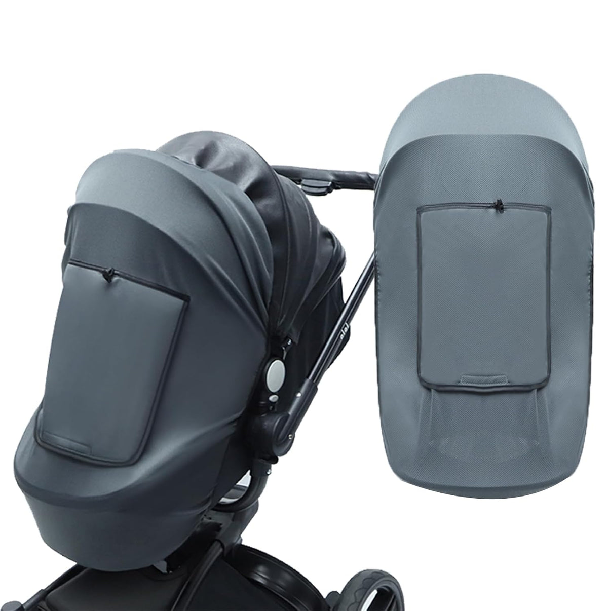 Universal Baby Stroller Sun Shade UPF50+ Stroller Shade Extender Cover Breathable Car Seat Sun Shade Cover Buggy Sun Shield with Skylight/Viewing Window for Pushchairs Carrycots Travel Strollers