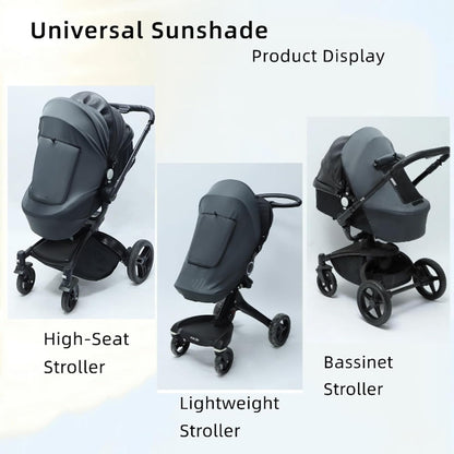 Universal Baby Stroller Sun Shade UPF50+ Stroller Shade Extender Cover Breathable Car Seat Sun Shade Cover Buggy Sun Shield with Skylight/Viewing Window for Pushchairs Carrycots Travel Strollers