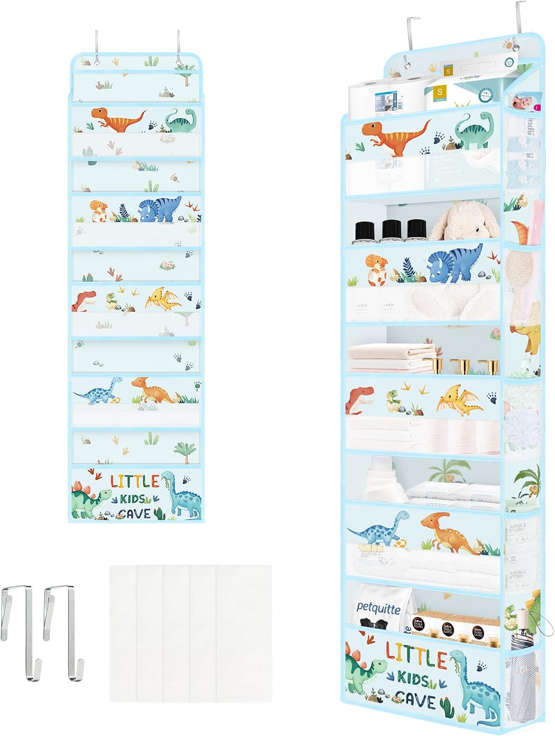 Dinosaur Over the Door Organizer Diaper Toy Nursery Hanging Shelf