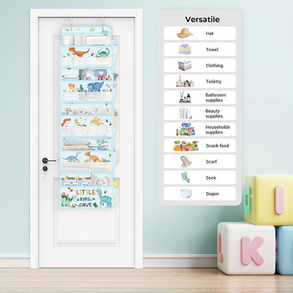 Dinosaur Over the Door Organizer Diaper Toy Nursery Hanging Shelf