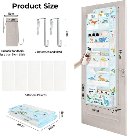 Dinosaur Over the Door Organizer Diaper Toy Nursery Hanging Shelf