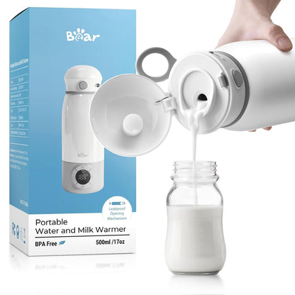 Portable Bottle Warmer for Travel, Milk Warmer for Breastmilk Formula