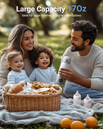 Portable Bottle Warmer for Travel, Milk Warmer for Breastmilk Formula