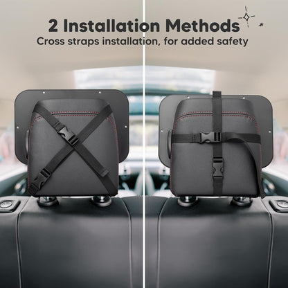 Baby Car Seat Mirror, Wide View, Shatterproof (Matte Black)