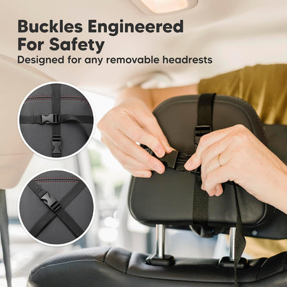 Baby Car Seat Mirror, Wide View, Shatterproof (Matte Black)