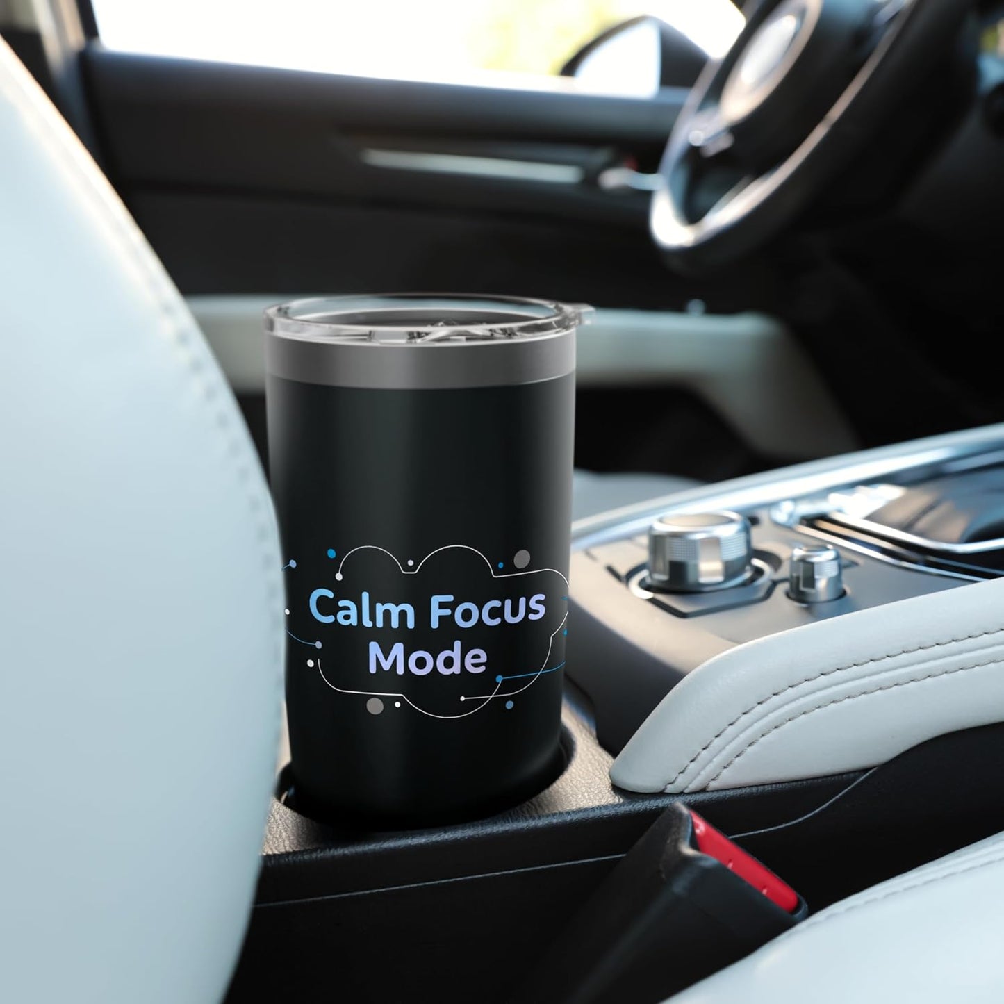 Calm Focus Mode Minimal Productivity Apparel Soft Motivation Stainless Steel Insulated Tumbler
