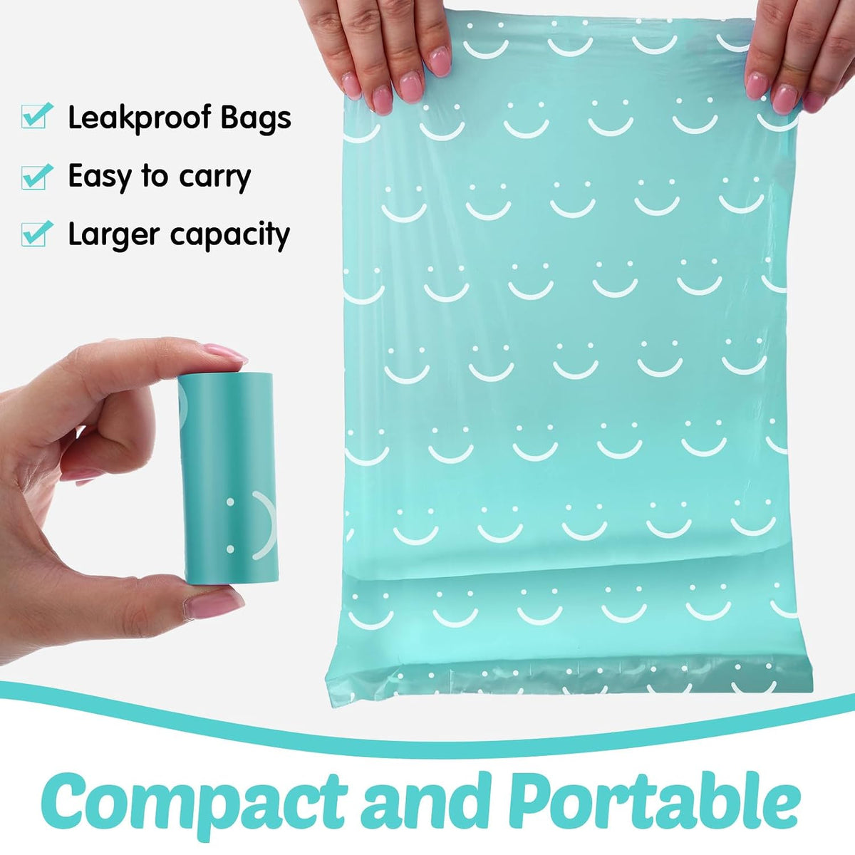 1500 Count Diaper Disposable Bags for Baby Diaper Sacks Baby Powder Scent Disposal or Pet Waste Bags, 100 Rolls(Purple)