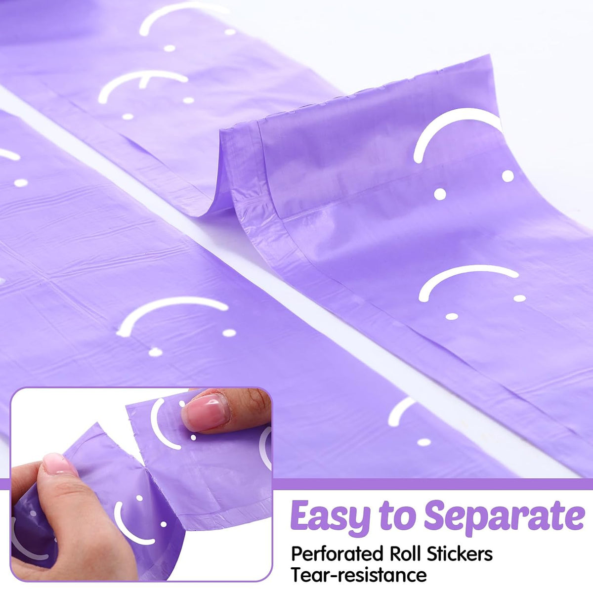 1500 Count Diaper Disposable Bags for Baby Diaper Sacks Baby Powder Scent Disposal or Pet Waste Bags, 100 Rolls(Purple)