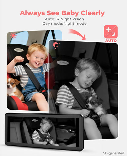 BM5PRO Dual Baby Car Camera, 7.2" 1080P Monitor