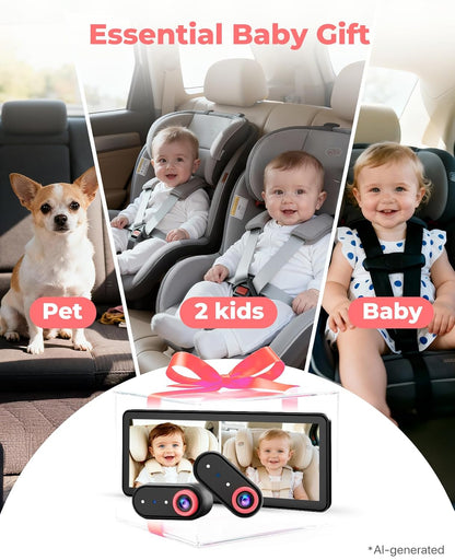 BM5PRO Dual Baby Car Camera, 7.2" 1080P Monitor