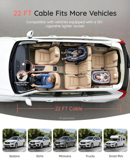 BM5PRO Dual Baby Car Camera, 7.2" 1080P Monitor