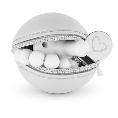 Pacifier Holder Case - Soft Silicone Pacifier, Clip, and Accessory Pouch with Zipper (Grey)