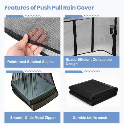 Rain Cover for Wagon Waterproof Canopy for Collapsible Folding Carts Strollers Wagon Cart Cover with Zippered Side Wagon Accessories for Camping Picnic Shopping Garden Outdoor (Transparency)