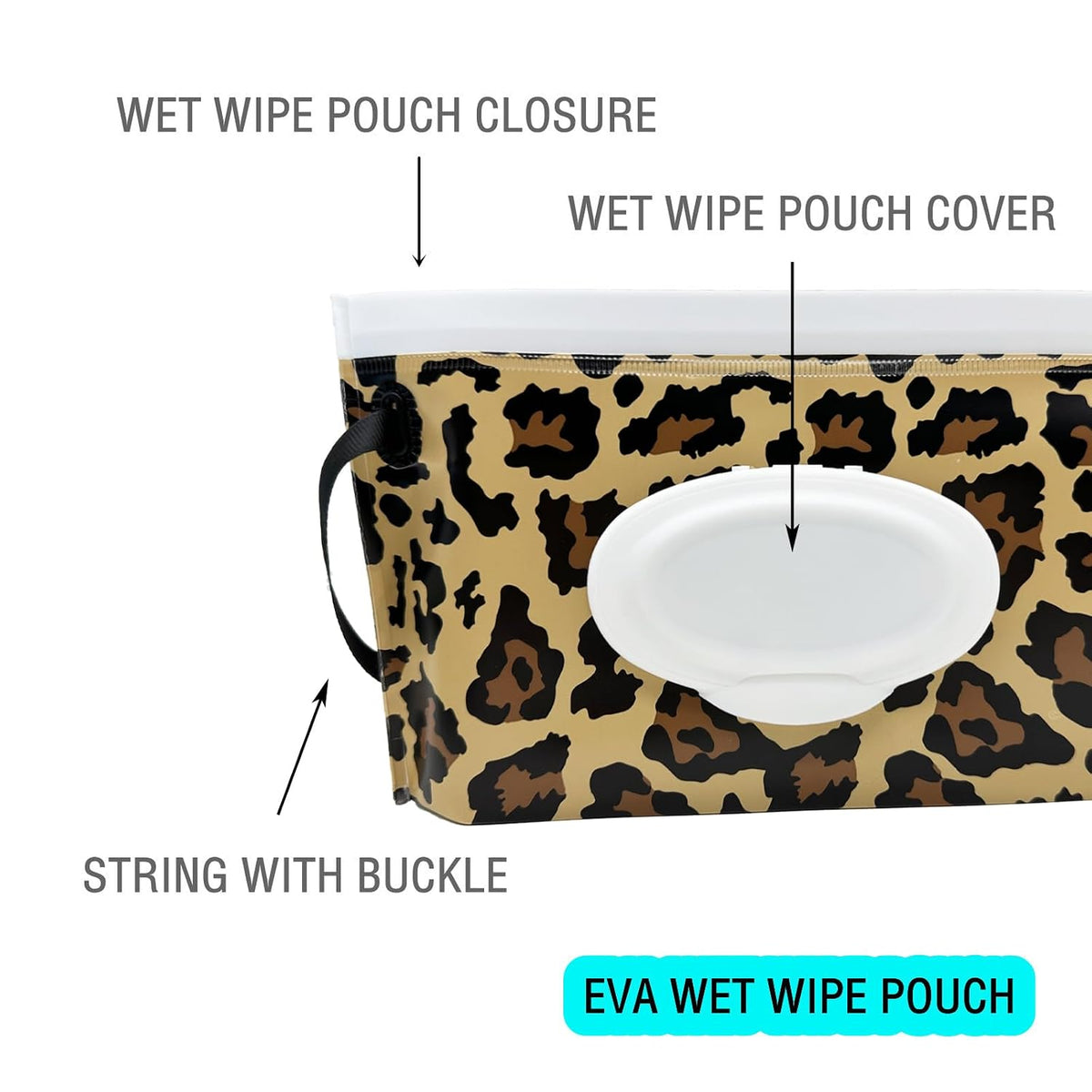 Portable Wet Wipe Pouch, Reusable Refillable Travel Wipes Holder & Case, Lightweight Flushable Diaper Wipes Container for Baby (3 Pack)