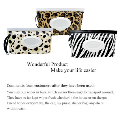 Portable Wet Wipe Pouch, Reusable Refillable Travel Wipes Holder & Case, Lightweight Flushable Diaper Wipes Container for Baby (3 Pack)