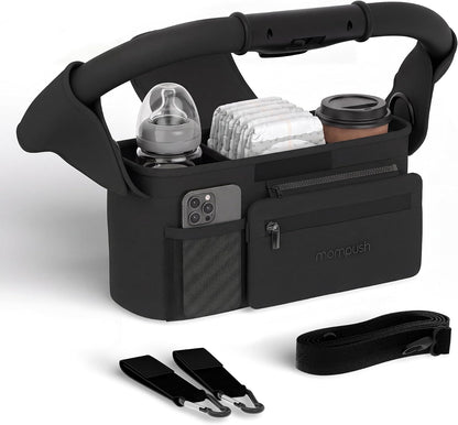 Universal Stroller Organizer Caddy with Insulated Cup Holder