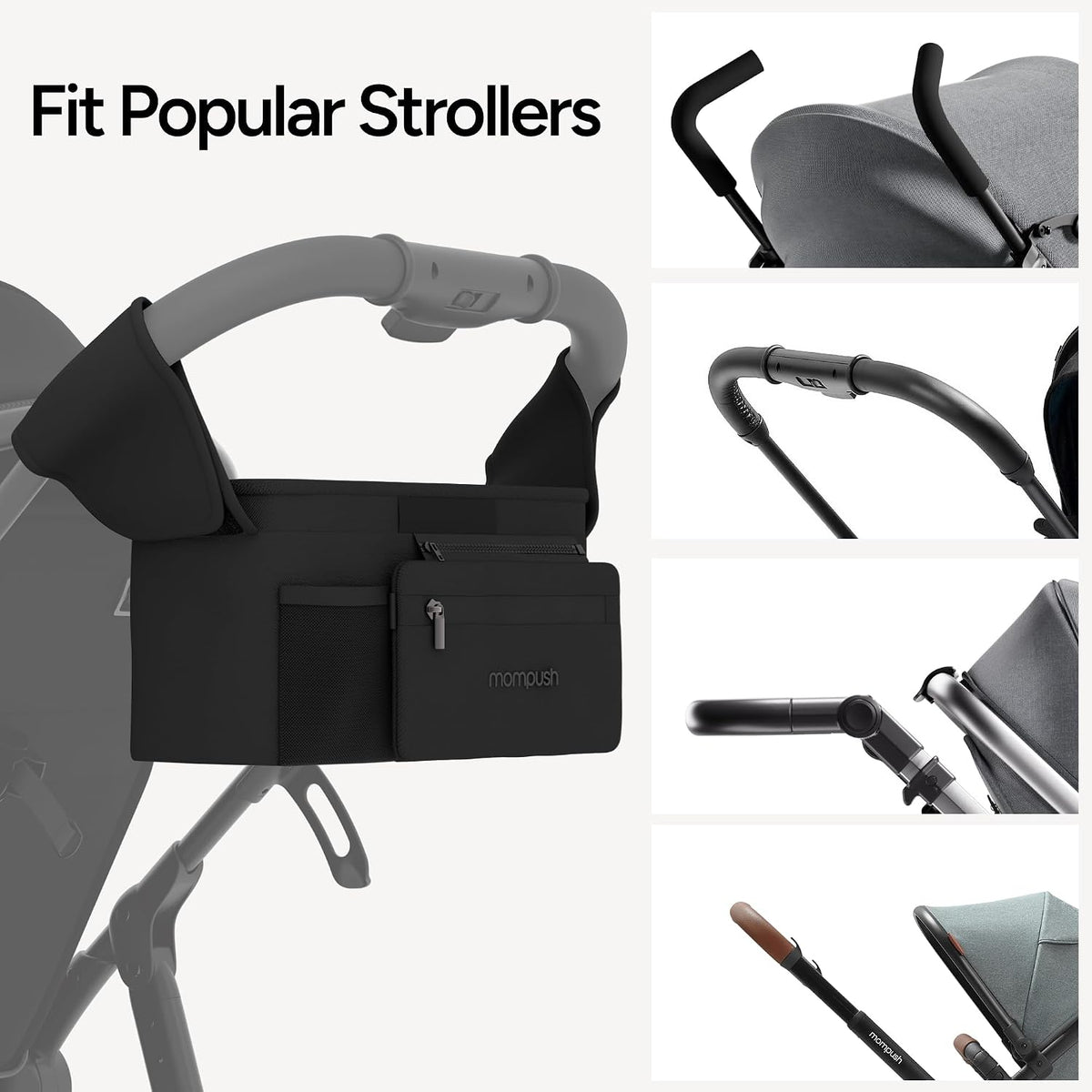 Universal Stroller Organizer Caddy with Insulated Cup Holder