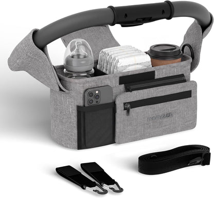 Universal Stroller Organizer Caddy with Insulated Cup Holder