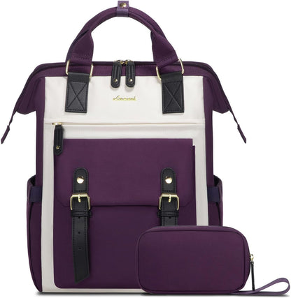 Laptop Backpack for Women with Giant Tumbler Holder Pocket,15.6 inch Waterproof Travel Backpack Purse Computer Laptop Bag