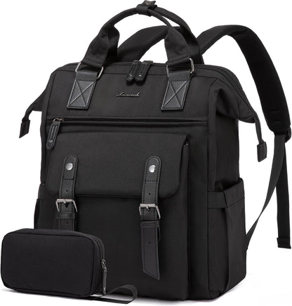 Laptop Backpack for Women with Giant Tumbler Holder Pocket,15.6 inch Waterproof Travel Backpack Purse Computer Laptop Bag