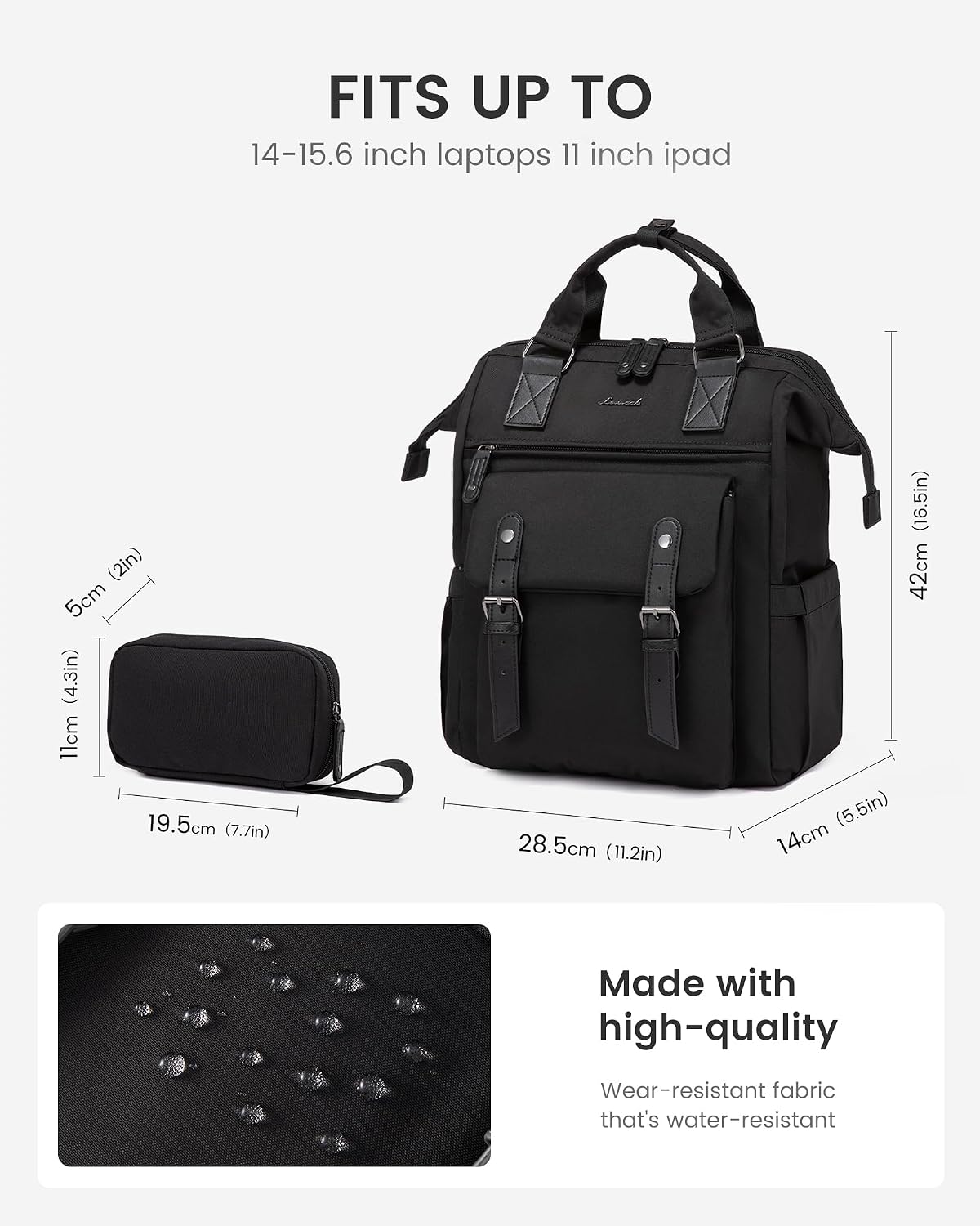 Laptop Backpack for Women with Giant Tumbler Holder Pocket,15.6 inch Waterproof Travel Backpack Purse Computer Laptop Bag