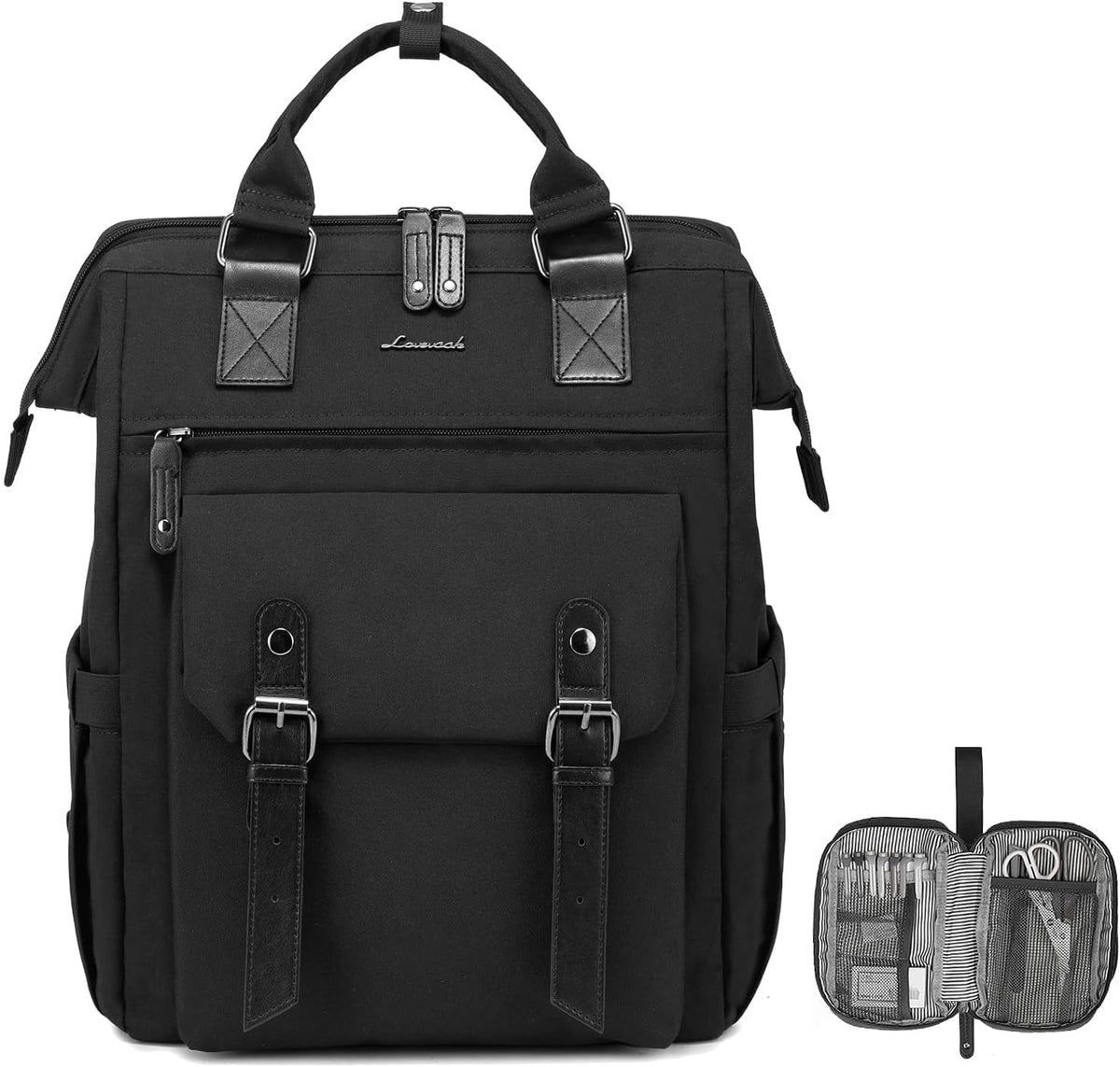 Laptop Backpack for Women with Giant Tumbler Holder Pocket,15.6 inch Waterproof Travel Backpack Purse Computer Laptop Bag