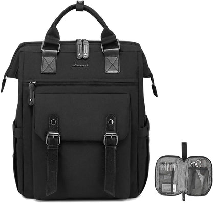 Laptop Backpack for Women with Giant Tumbler Holder Pocket,15.6 inch Waterproof Travel Backpack Purse Computer Laptop Bag