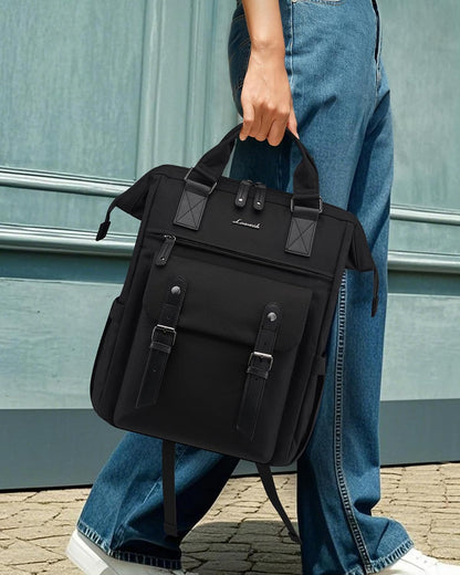 Laptop Backpack for Women with Giant Tumbler Holder Pocket,15.6 inch Waterproof Travel Backpack Purse Computer Laptop Bag