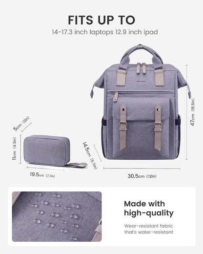 Laptop Backpack for Women with Giant Tumbler Holder Pocket,15.6 inch Waterproof Travel Backpack Purse Computer Laptop Bag