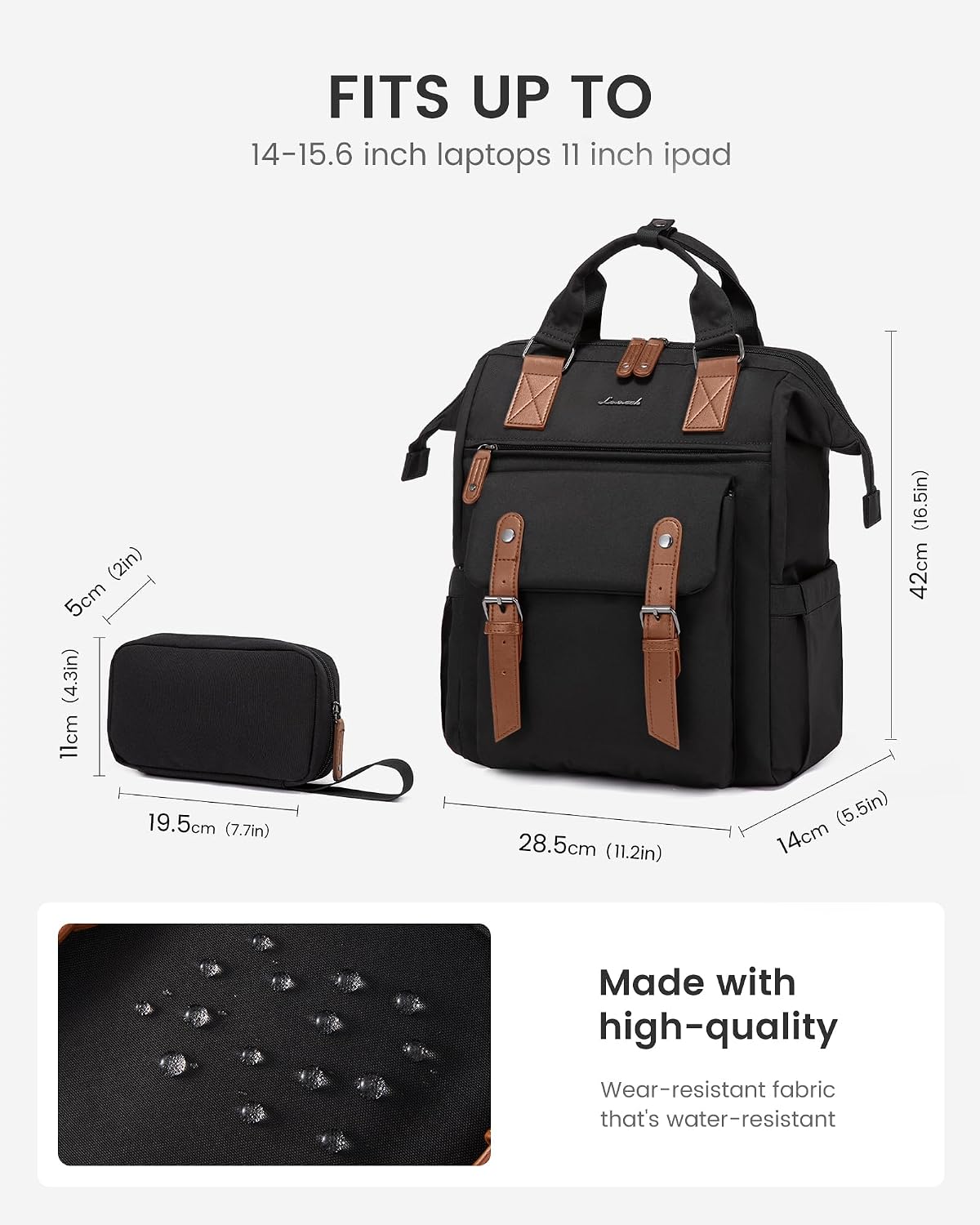 Laptop Backpack for Women with Giant Tumbler Holder Pocket,15.6 inch Waterproof Travel Backpack Purse Computer Laptop Bag