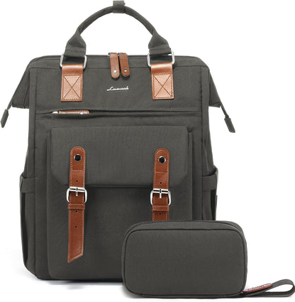 Laptop Backpack for Women with Giant Tumbler Holder Pocket,15.6 inch Waterproof Travel Backpack Purse Computer Laptop Bag