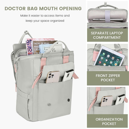 Laptop Backpack for Women with Giant Tumbler Holder Pocket,15.6 inch Waterproof Travel Backpack Purse Computer Laptop Bag
