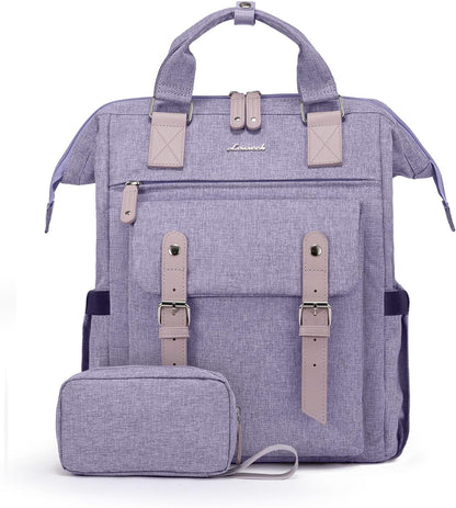 Laptop Backpack for Women with Giant Tumbler Holder Pocket,15.6 inch Waterproof Travel Backpack Purse Computer Laptop Bag