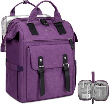 Laptop Backpack for Women with Giant Tumbler Holder Pocket,15.6 inch Waterproof Travel Backpack Purse Computer Laptop Bag