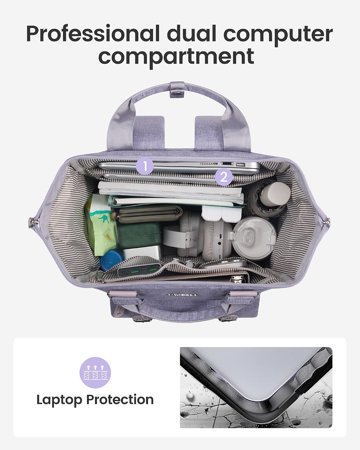 Laptop Backpack for Women with Giant Tumbler Holder Pocket,15.6 inch Waterproof Travel Backpack Purse Computer Laptop Bag