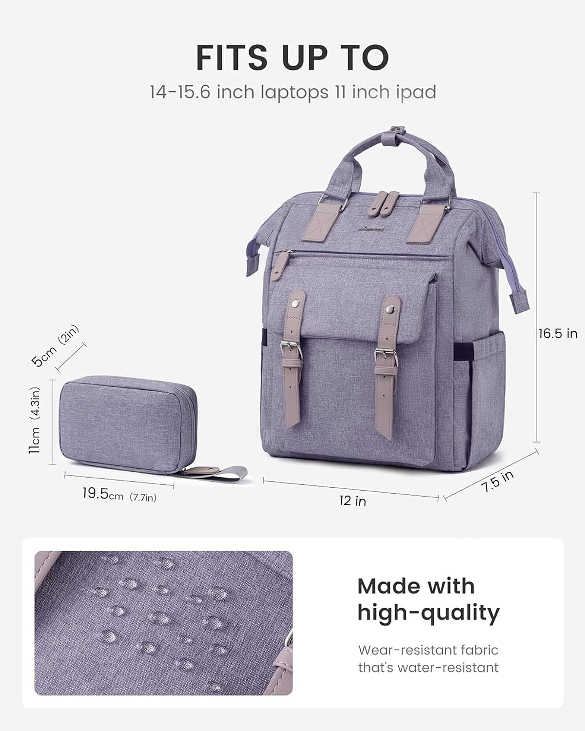 Laptop Backpack for Women with Giant Tumbler Holder Pocket,15.6 inch Waterproof Travel Backpack Purse Computer Laptop Bag