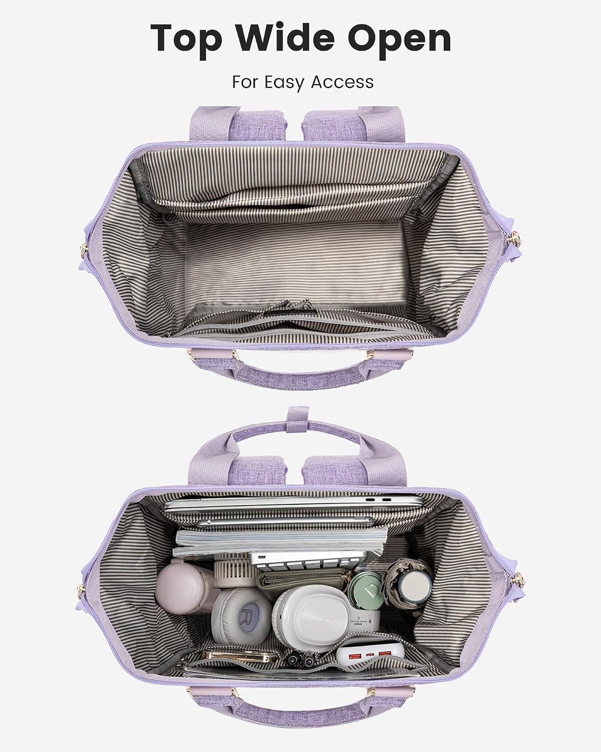 Laptop Backpack for Women with Giant Tumbler Holder Pocket,15.6 inch Waterproof Travel Backpack Purse Computer Laptop Bag