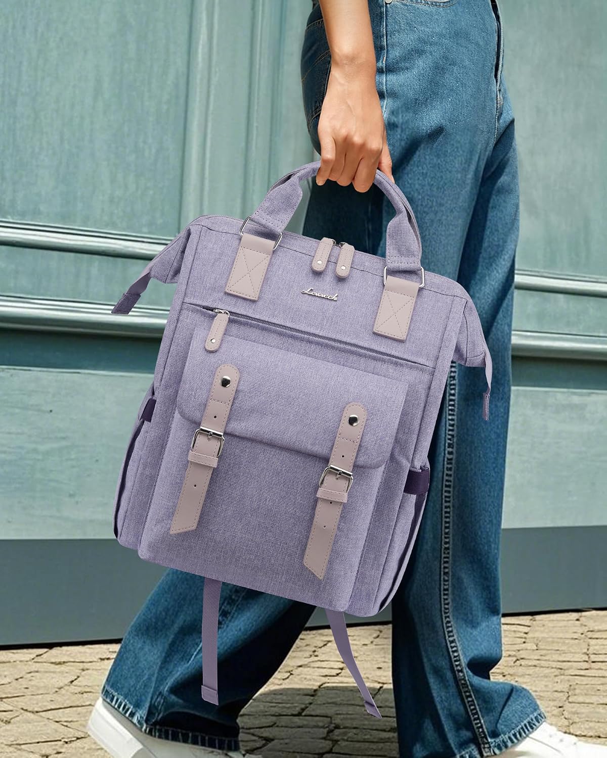 Laptop Backpack for Women with Giant Tumbler Holder Pocket,15.6 inch Waterproof Travel Backpack Purse Computer Laptop Bag