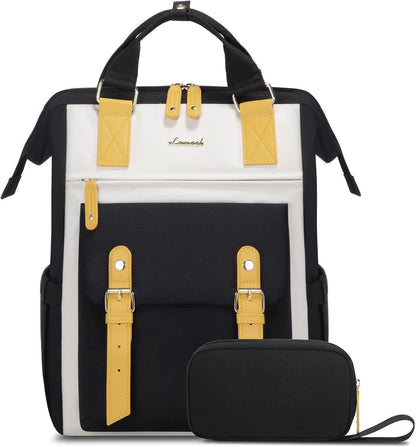 Laptop Backpack for Women with Giant Tumbler Holder Pocket,15.6 inch Waterproof Travel Backpack Purse Computer Laptop Bag