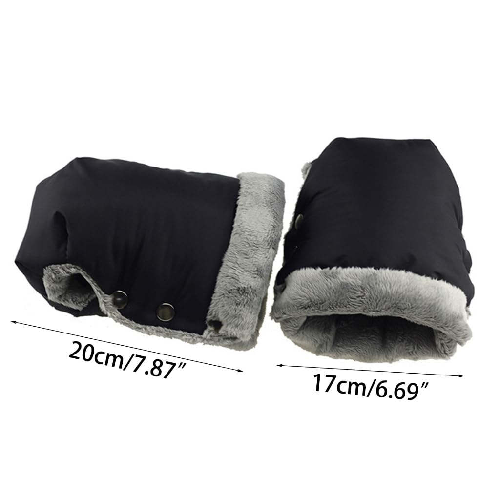 Stroller Hand Muff Mittens for Pram Universal Pushchair Hand Warmer Gloves Splashproof Handmuffs for Cold Weather (Gray)
