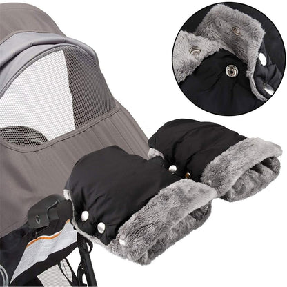 Stroller Hand Muff Mittens for Pram Universal Pushchair Hand Warmer Gloves Splashproof Handmuffs for Cold Weather (Gray)