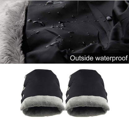 Stroller Hand Muff Mittens for Pram Universal Pushchair Hand Warmer Gloves Splashproof Handmuffs for Cold Weather (Gray)