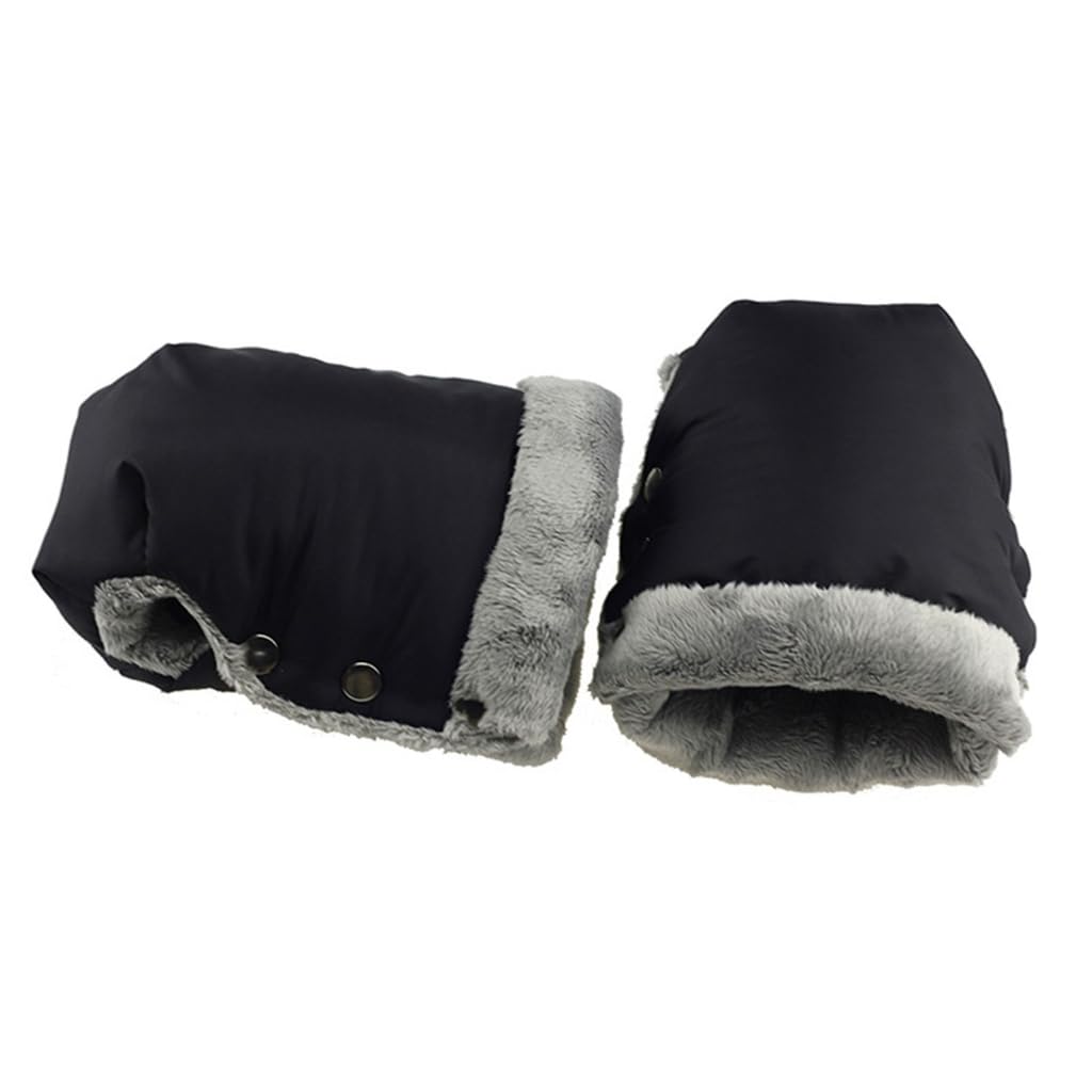 Stroller Hand Muff Mittens for Pram Universal Pushchair Hand Warmer Gloves Splashproof Handmuffs for Cold Weather (Gray)