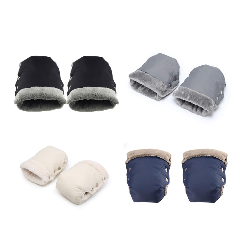 Stroller Hand Muff Mittens for Pram Universal Pushchair Hand Warmer Gloves Splashproof Handmuffs for Cold Weather (Gray)